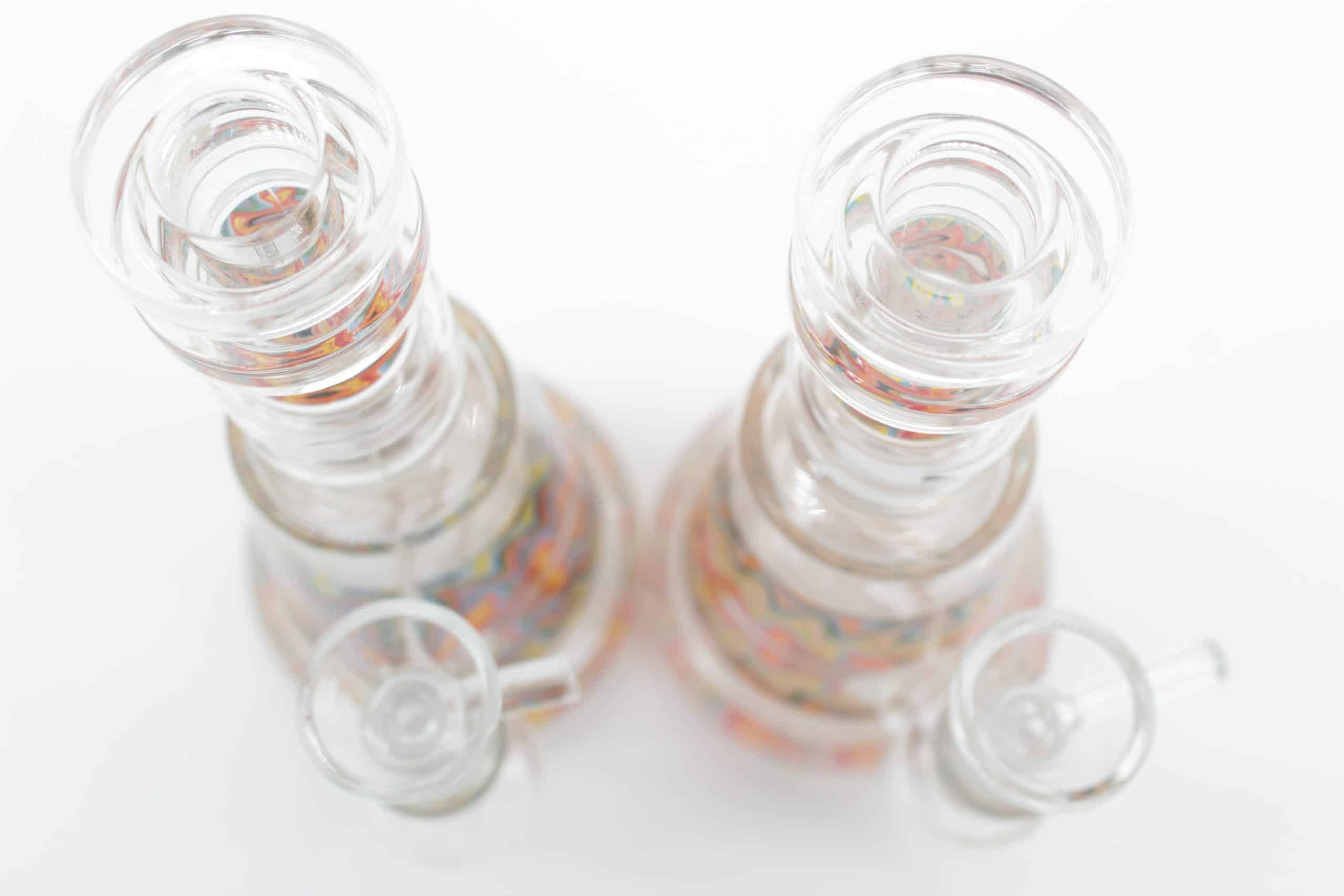 7 Inch Colorful Static Dab Rig – Small Borosilicate Glass Rig with Quartz Banger - Image 11