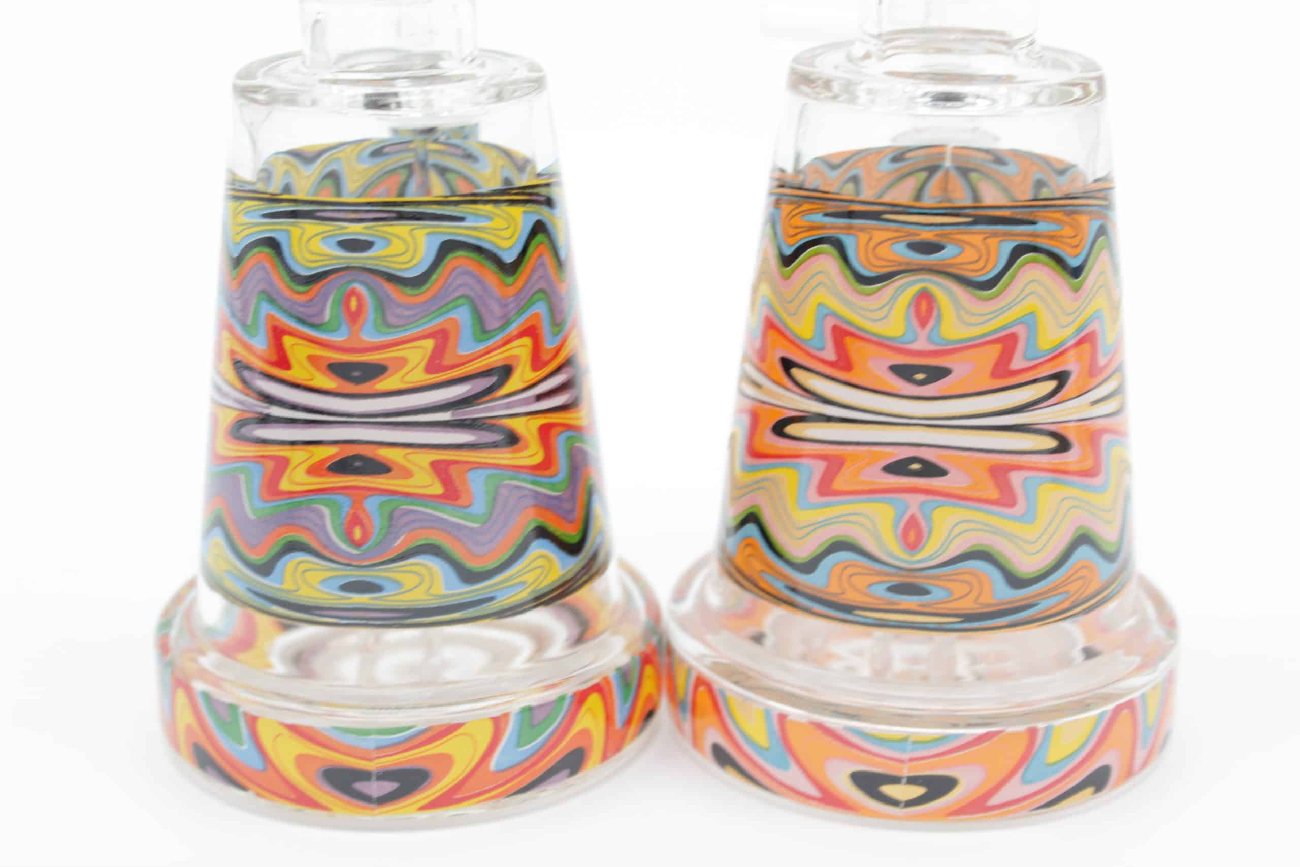 7 Inch Colorful Static Dab Rig – Small Borosilicate Glass Rig with Quartz Banger - Image 10