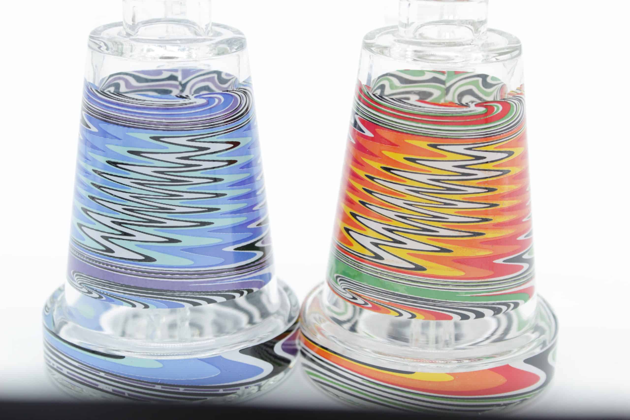 7 Inch Colorful Static Dab Rig – Small Borosilicate Glass Rig with Quartz Banger - Image 8