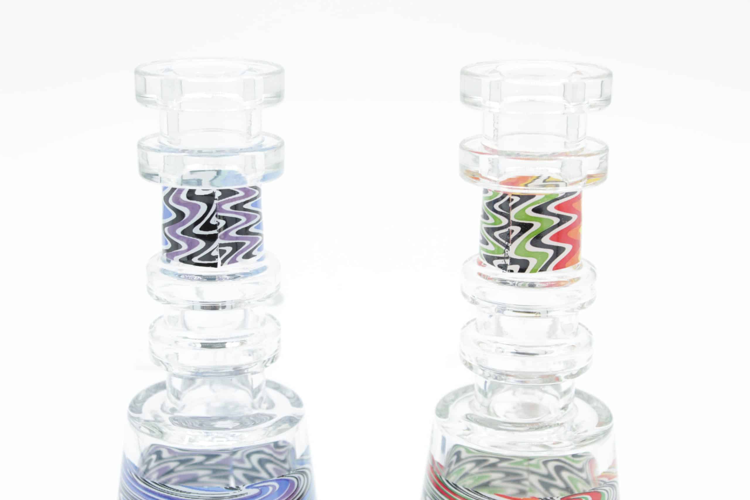 7 Inch Colorful Static Dab Rig – Small Borosilicate Glass Rig with Quartz Banger - Image 7