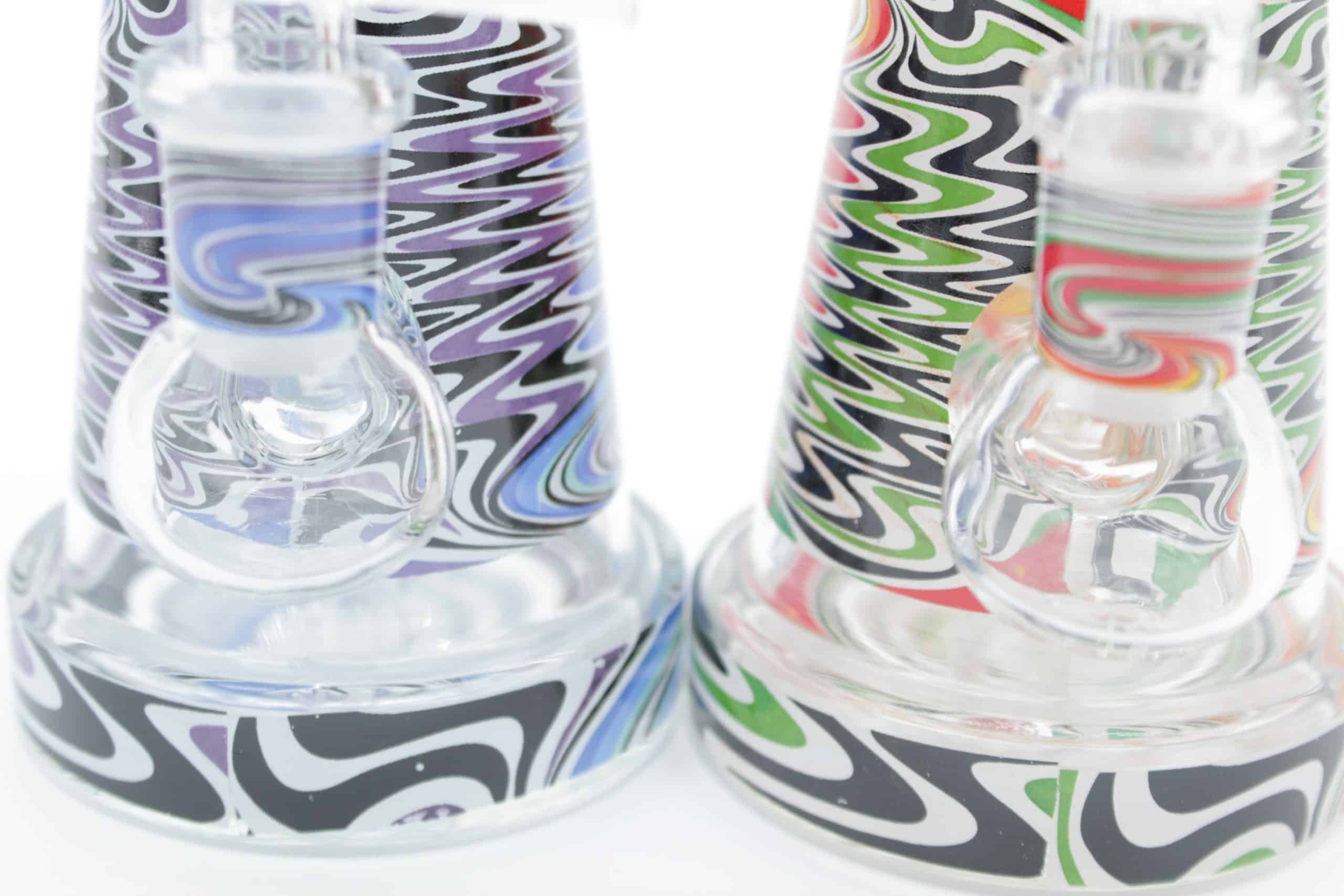 7 Inch Colorful Static Dab Rig – Small Borosilicate Glass Rig with Quartz Banger - Image 6
