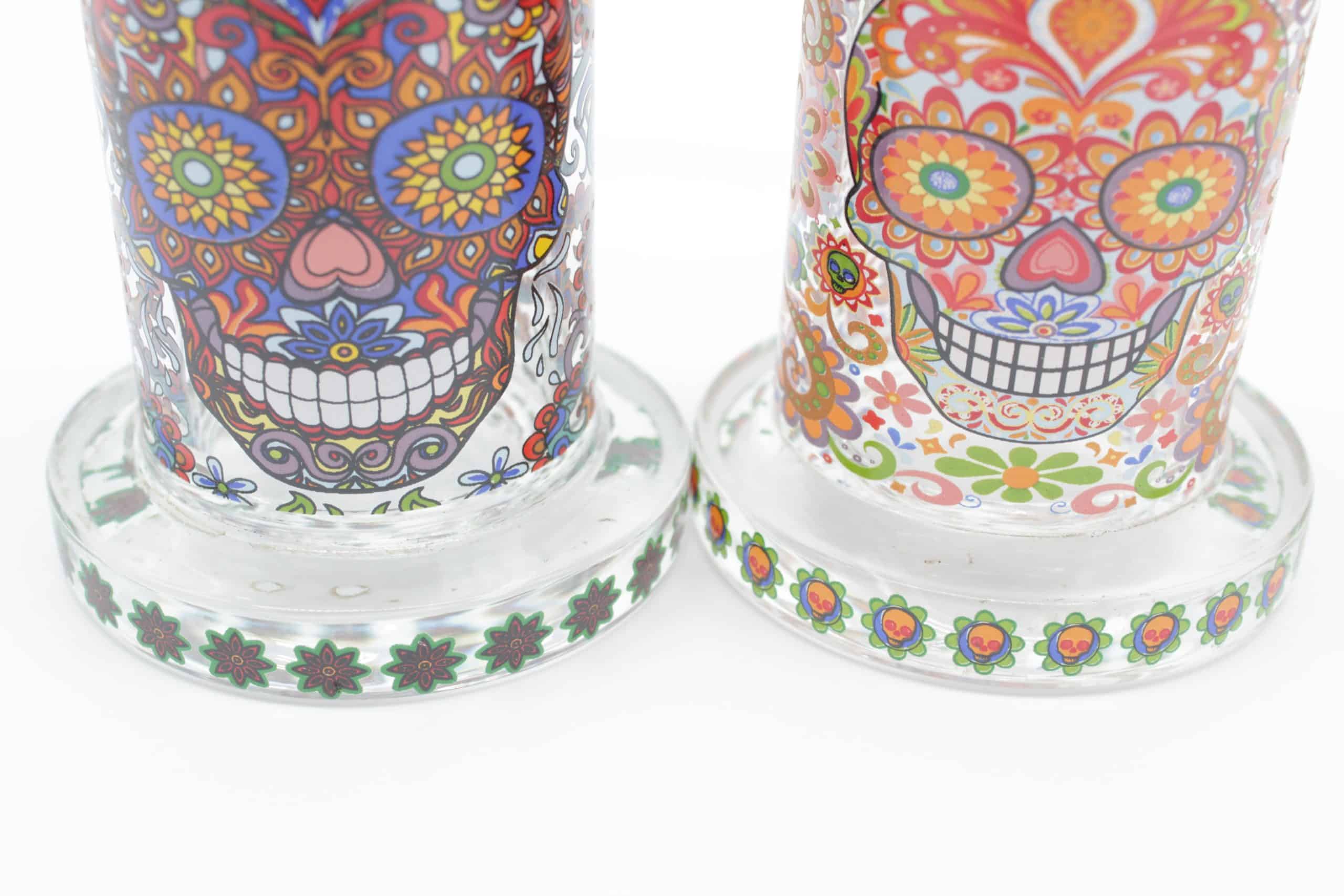 Mosaic Skull Small Dab Rig – 7 Inch Borosilicate Glass Rig with Quartz Banger - Image 14