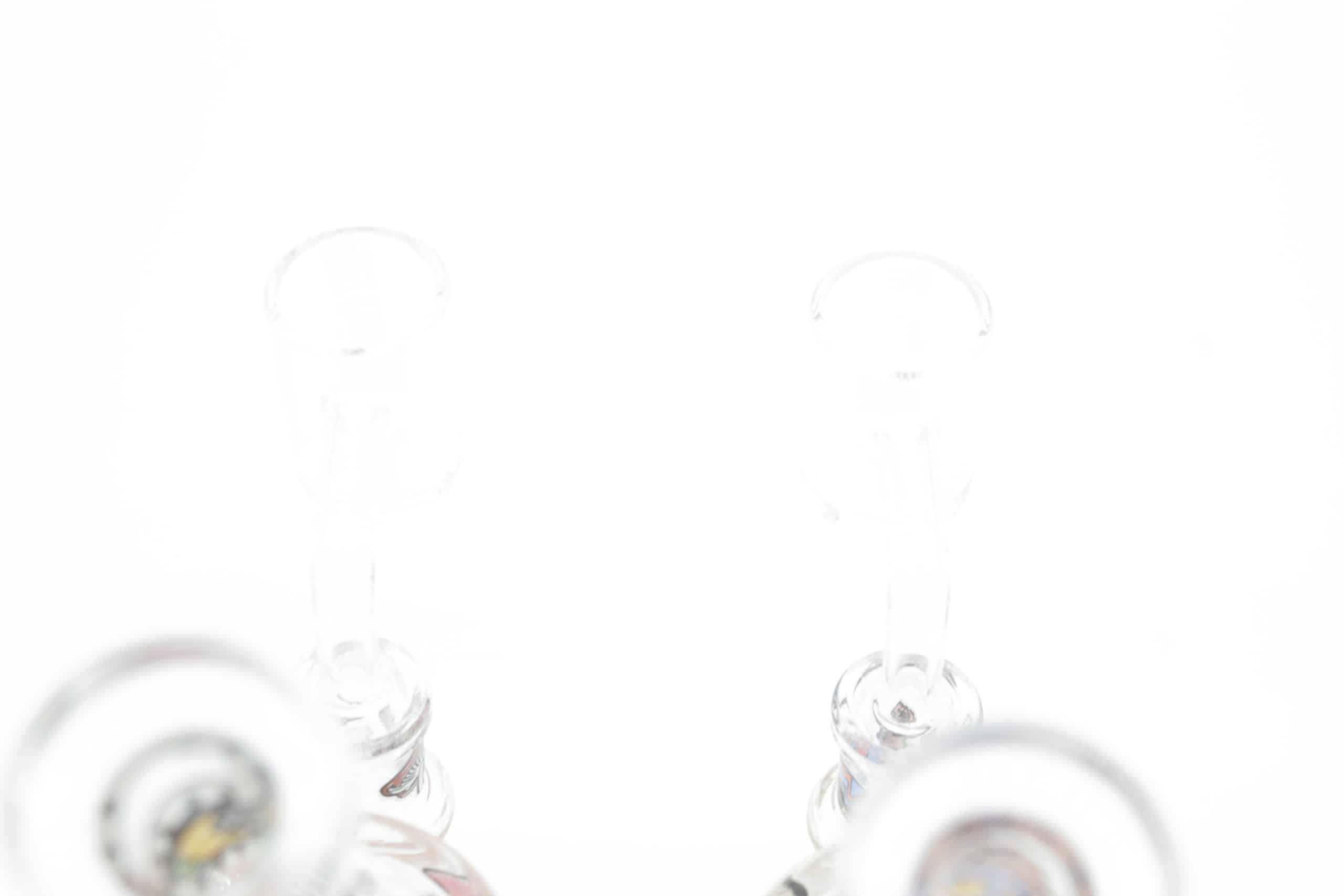 Mushroom Trip Small Dab Rig – 7 Inch Glow in the Dark Perc Glass Rig with Quartz Banger - Image 13