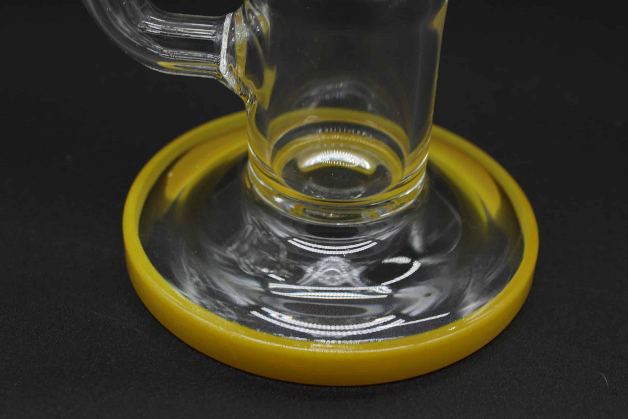 Straight Tube 3 Section Percolator Dab Rig – 10 Inch Colored Trim Quartz Banger Rig - Image 8