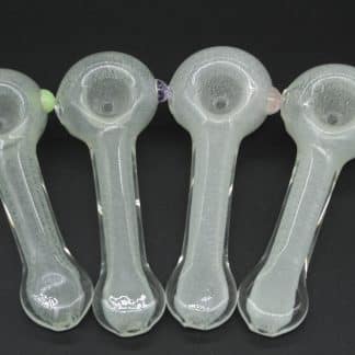 Glow in the Dark Glass Hand Pipe – 4 Inch Borosilicate Spoon Pipe