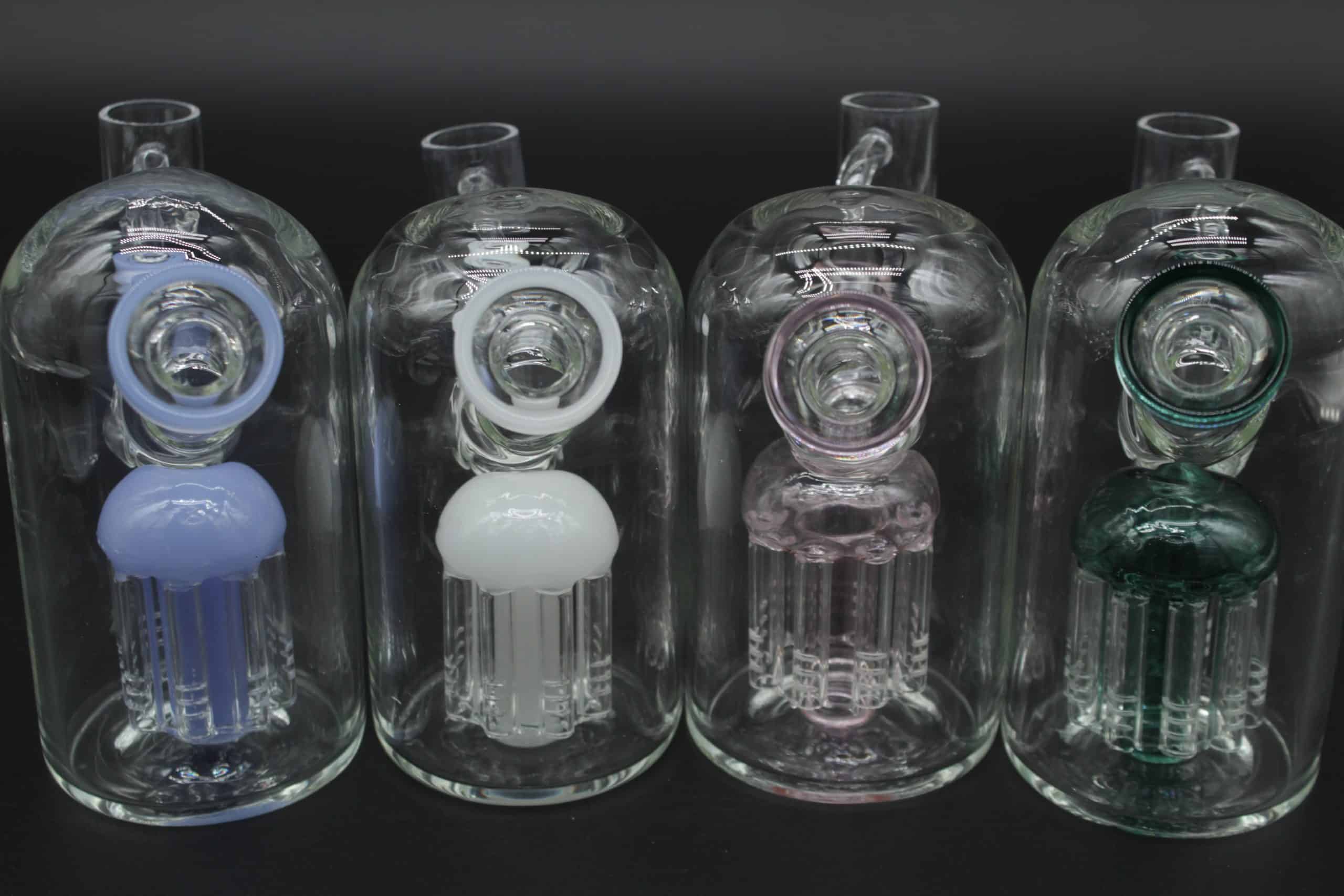 Whimsical Jellyfish Dab Rig – 5.5 Inch Borosilicate Glass Mini Rig with Quartz Banger - Image 11